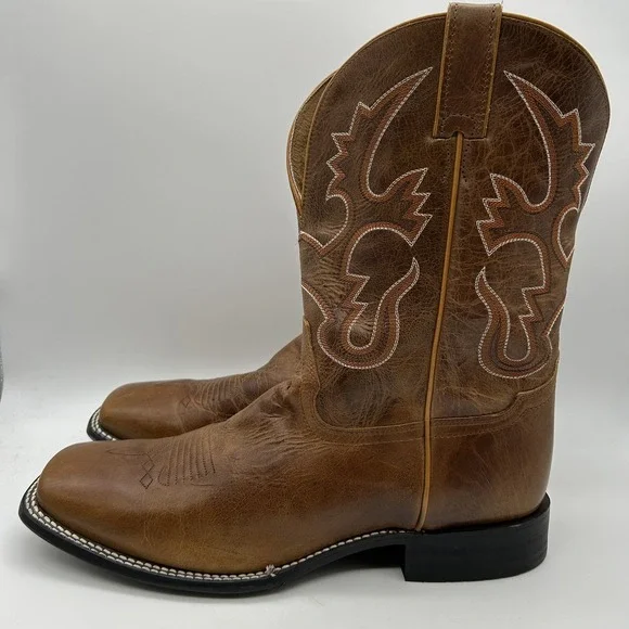 Cody James Boots Mens Size 13D BCJFA18P2 Western Cowboy Square Toe Leather Brown - Picture 4 of 15